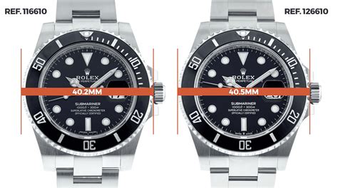 diameter rolex submariner